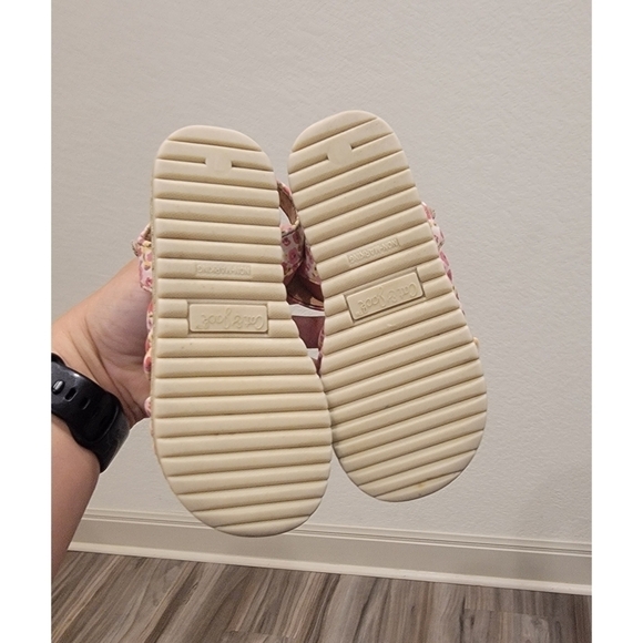 Cat & Jack Sandals pink white flowers size 7 - Picture 7 of 10